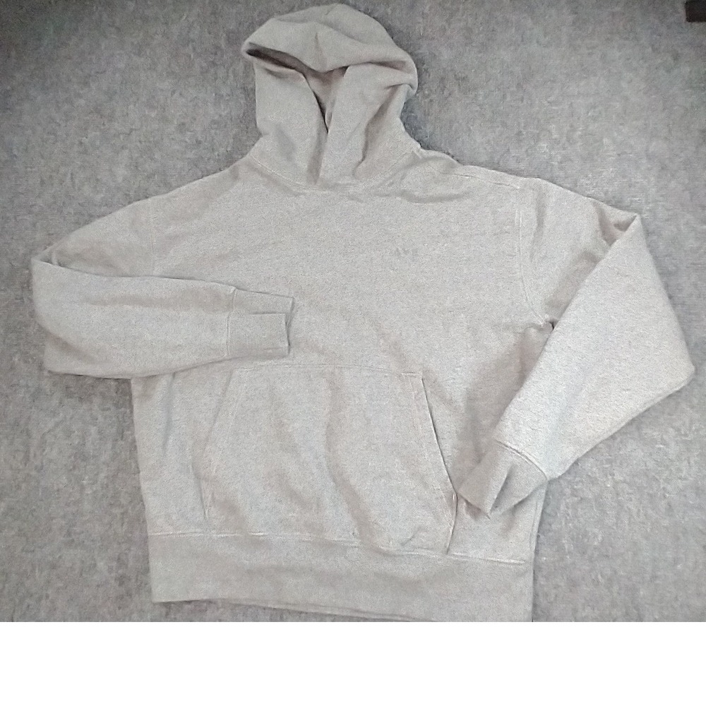 American Eagle Relaxed Fit Hoodie Mens Small Grey Fleece Pullover Logo